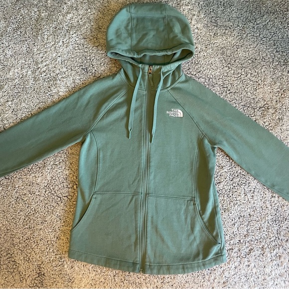 WOMENS THE NORTH FACE ZIP UP HOODIE GOBLIN BLUE - Picture 5 of 6